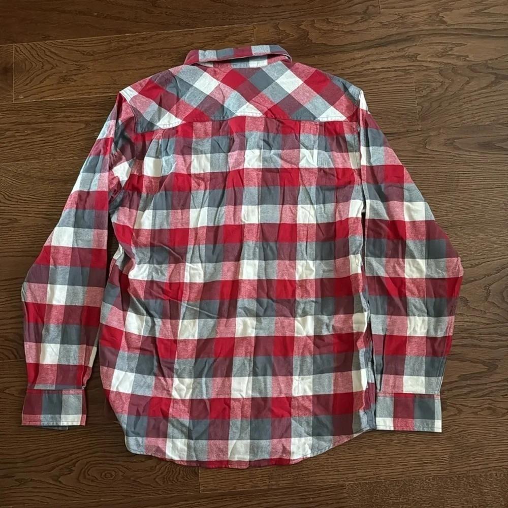 Morgan wallen one thing at a time tour Red Gray Plaid flannel Shirt Men's medium